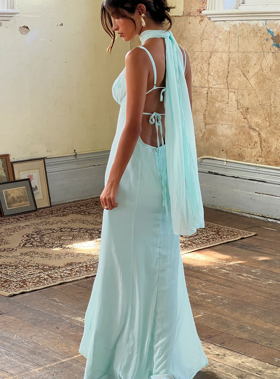 Jadira Scarf Maxi Dress Aqua · photo 7