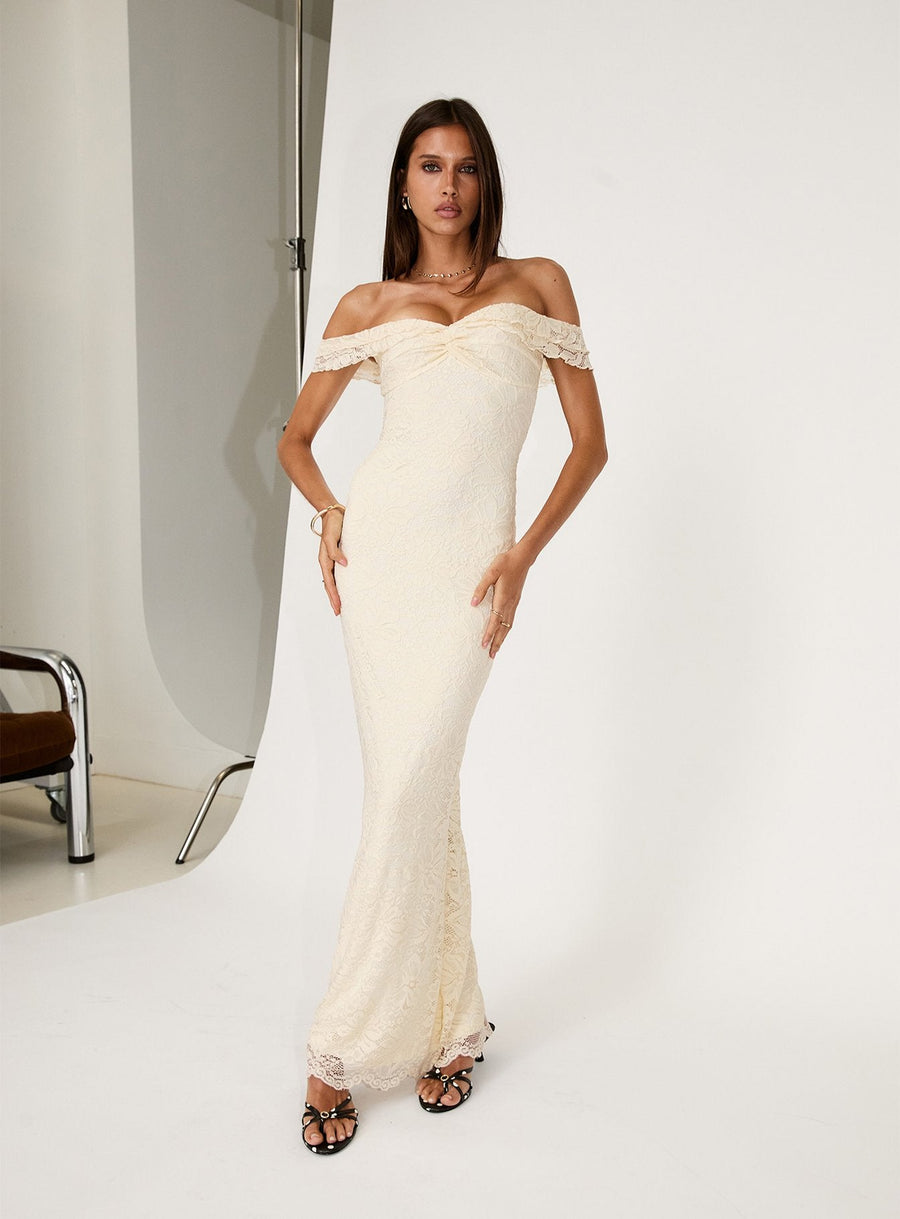 Anabeila Strapless Maxi Dress Lemon · photo 8