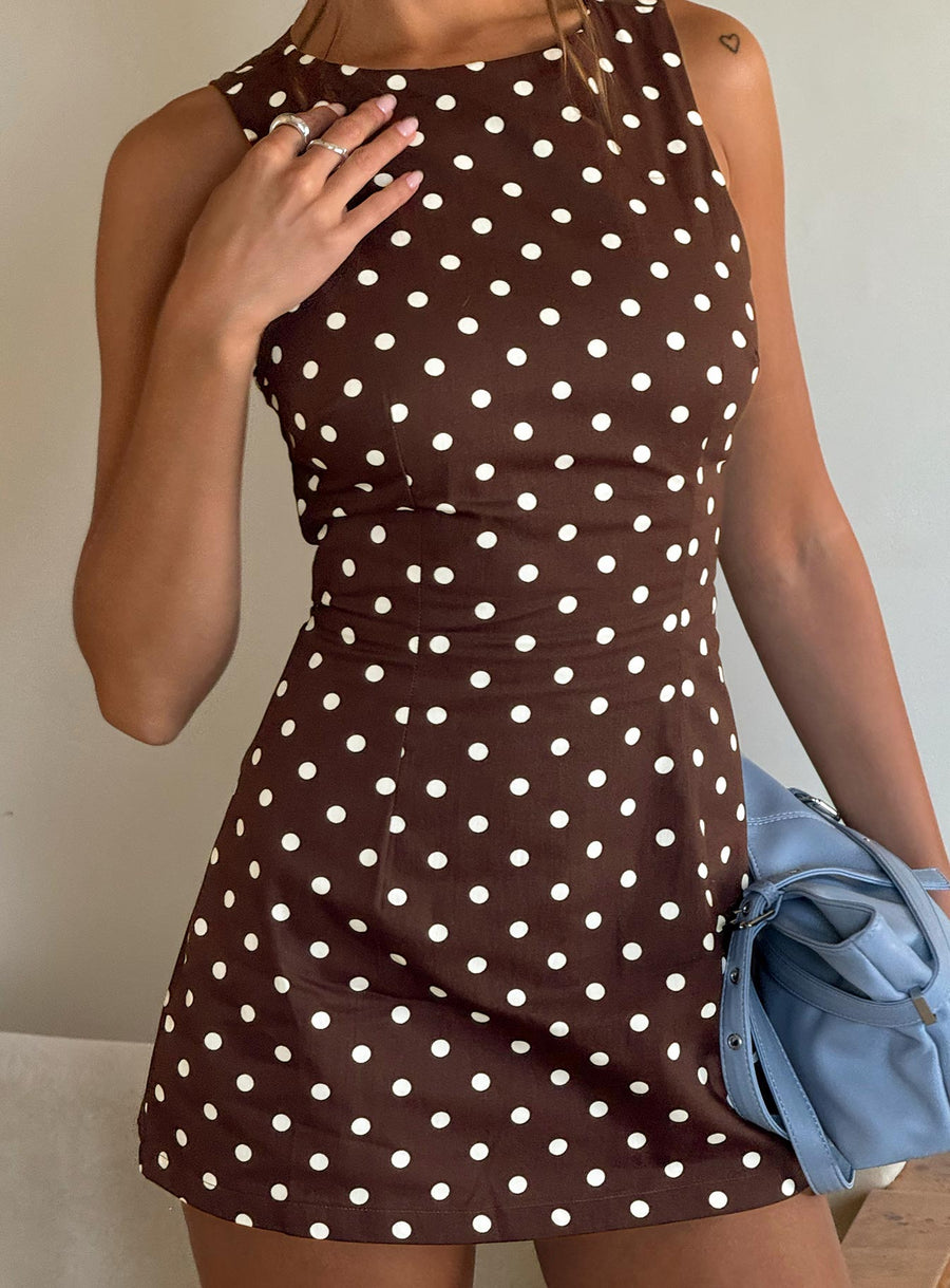 Yumiko Romper Brown Polka Dot · photo 11