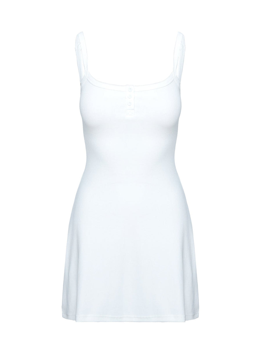 Baseline Rib Mini Dress White · photo 8