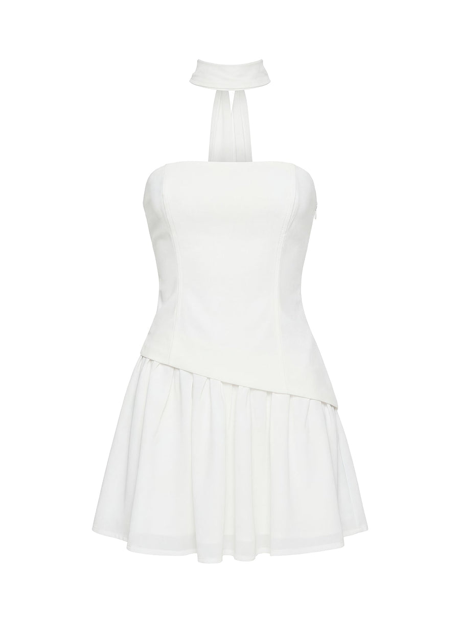 Odela Strapless Drop Waist Mini Dress White · photo 8