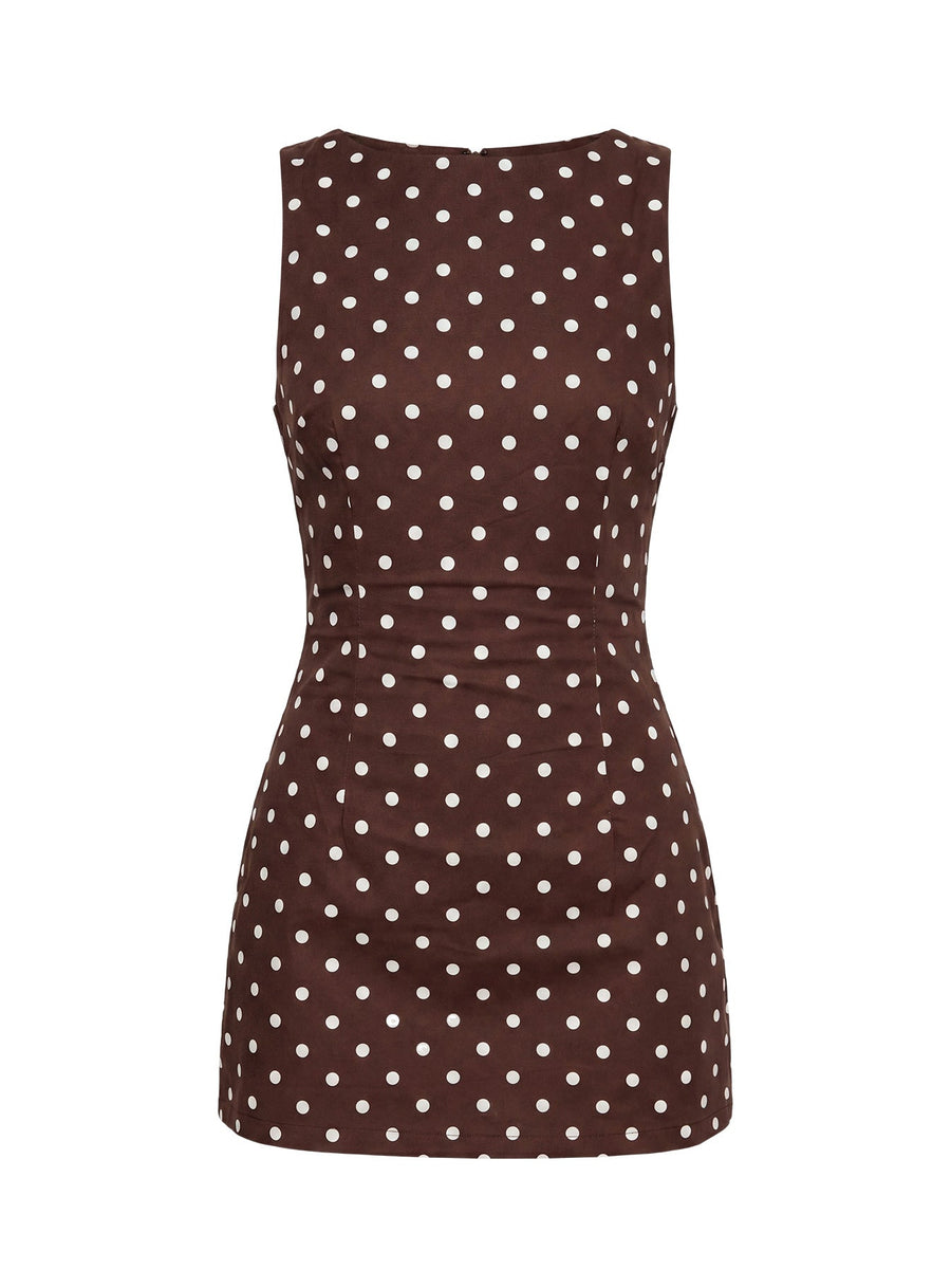 Yumiko Romper Brown Polka Dot · photo 12