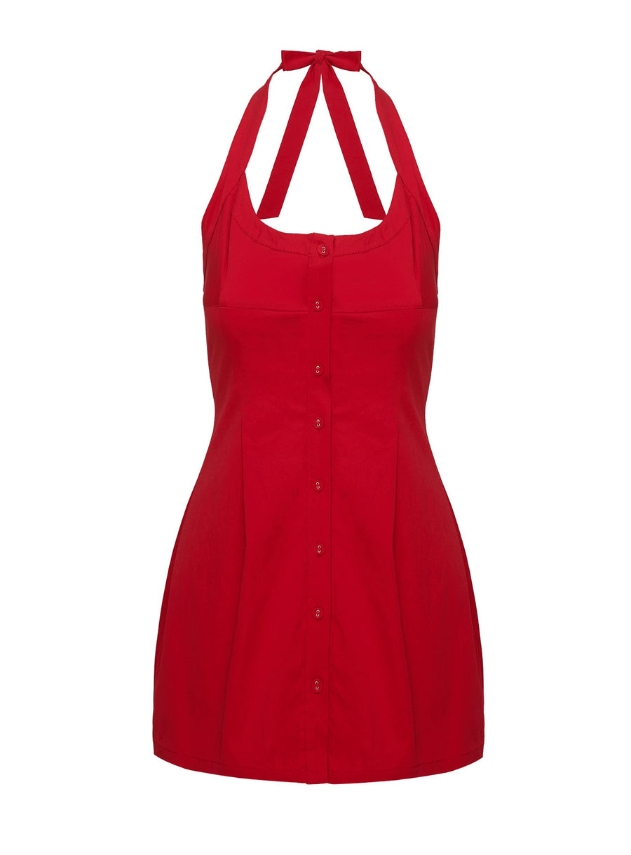 Mallorie Halter Mini Dress Red · photo 10