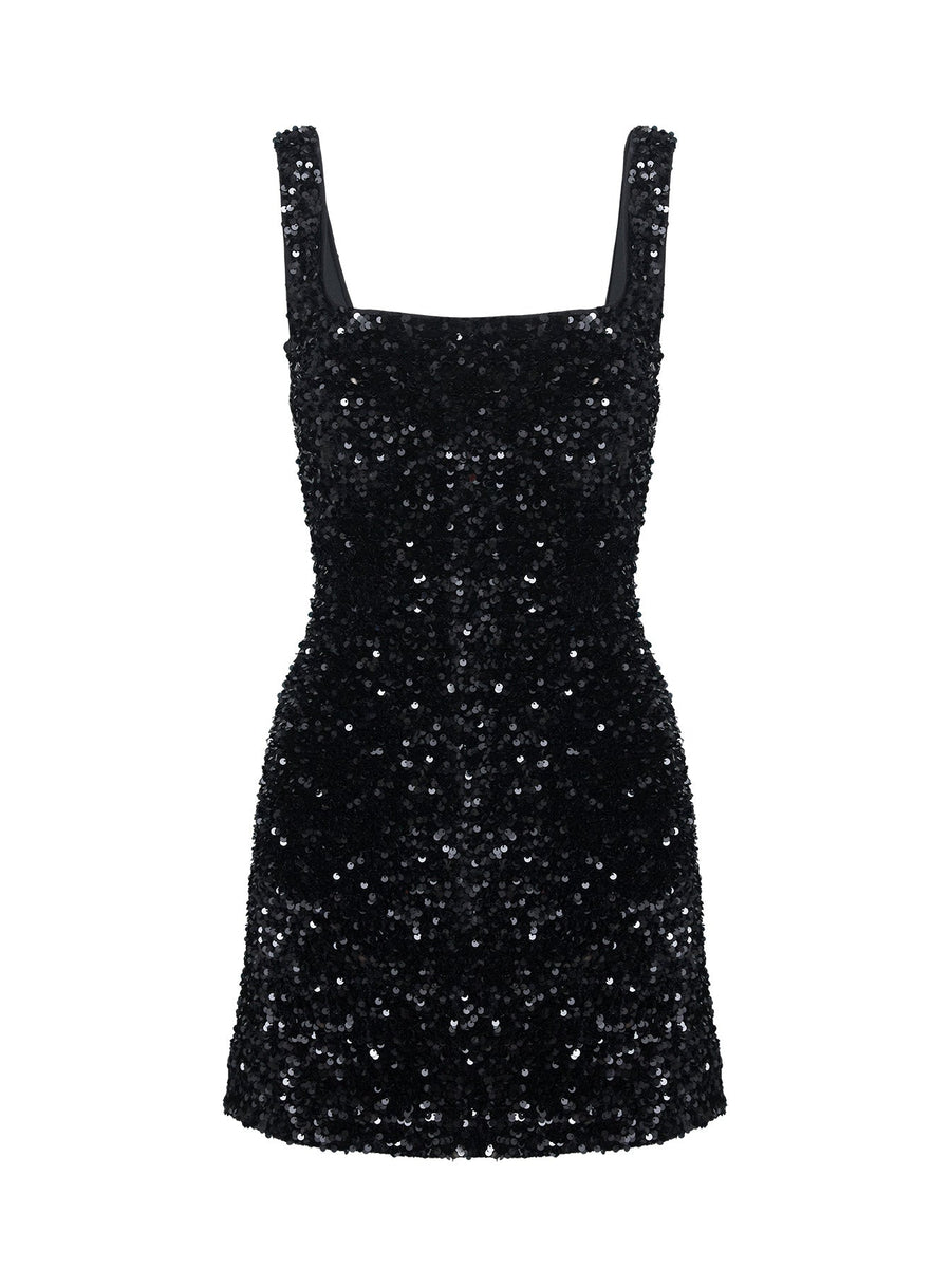 Miss Me Sequin Mini Dress Black · photo 8