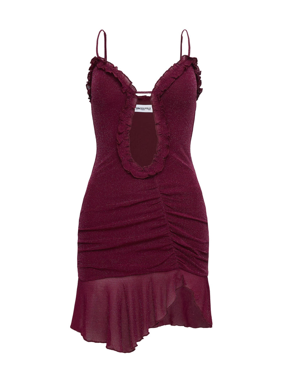 One Dance Asymmetrical Mini Dress Plum · photo 5