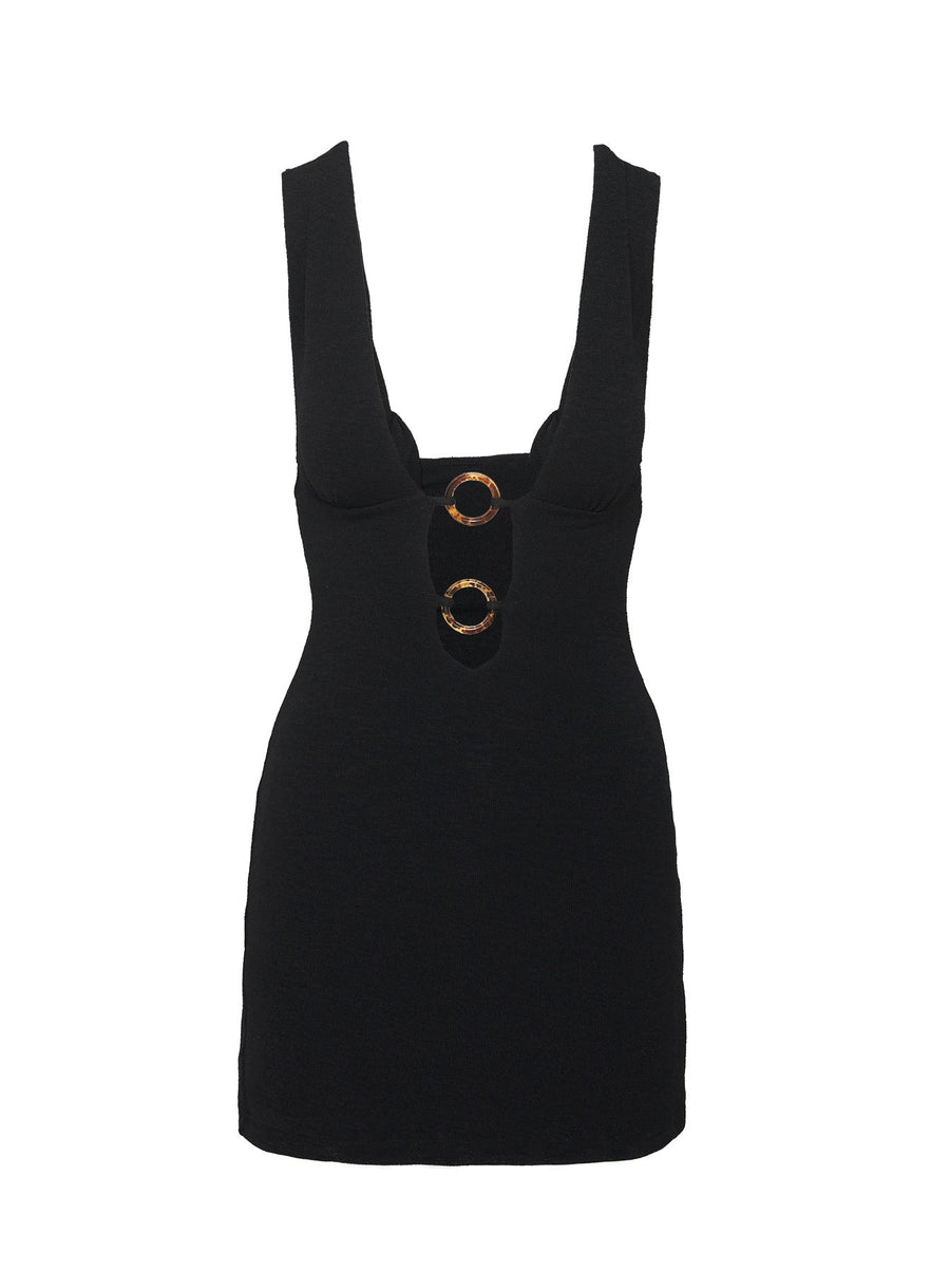Steward Halter Mini Dress Black Tall · photo 11