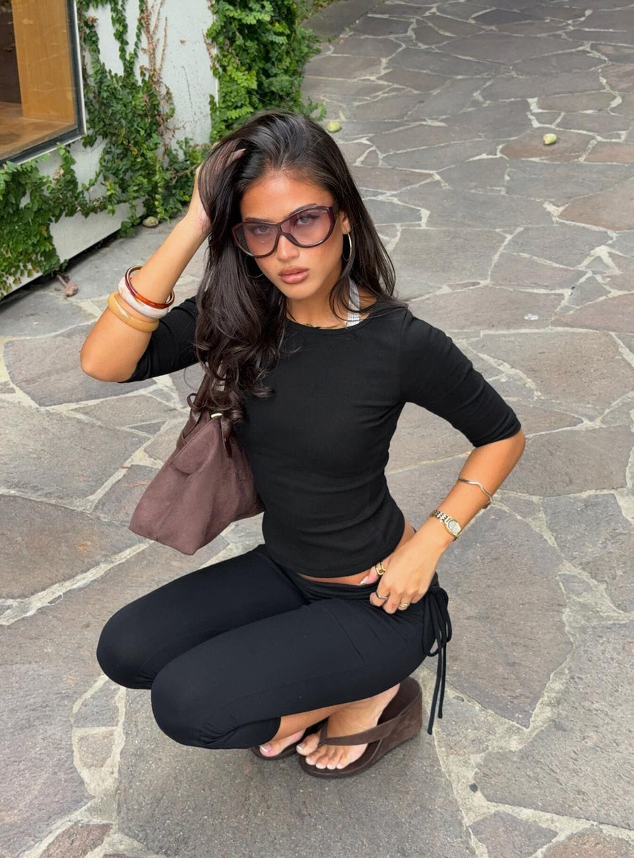Elaia 3/4 Sleeve Top Black · photo 12