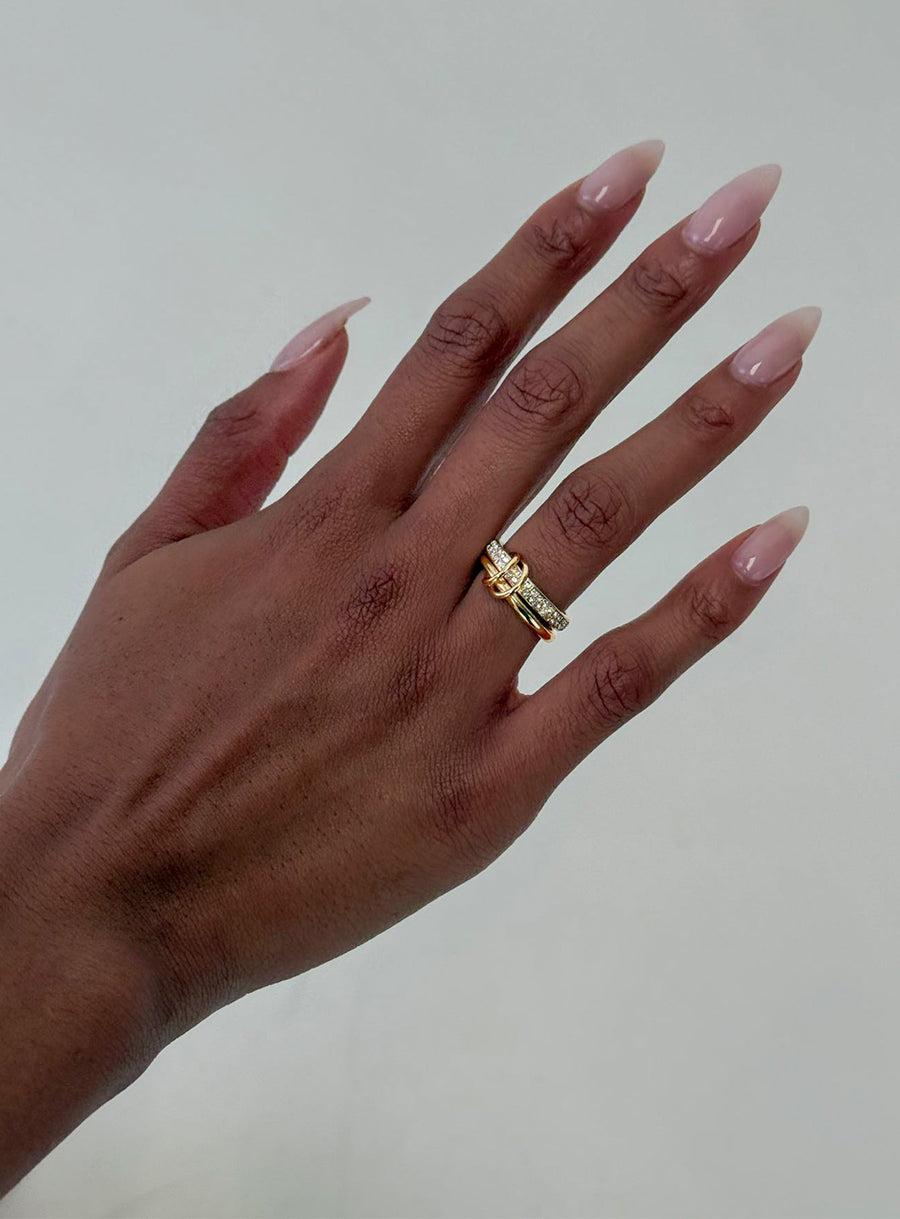 Something Sweet Stacked Ring Gold · photo 1