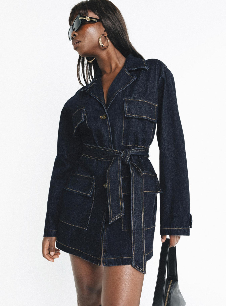 Giselle Mini Dress Dark Denim · photo 7