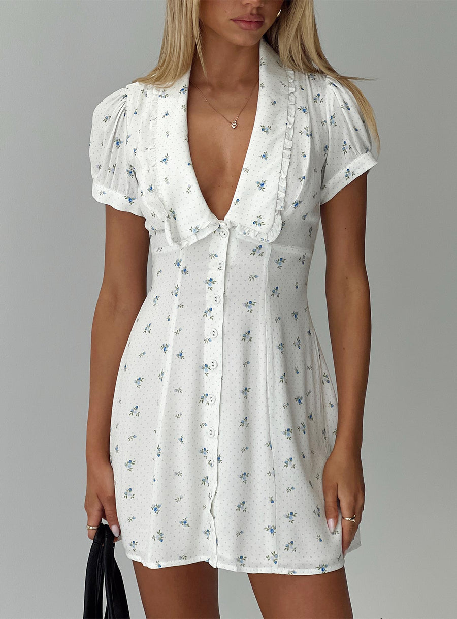 Fabiola Collared Mini Dress Floral · photo 1
