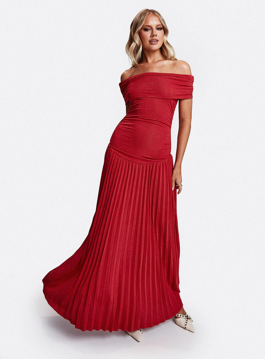 Field Of Dreams Maxi Dress Crimson · photo 1