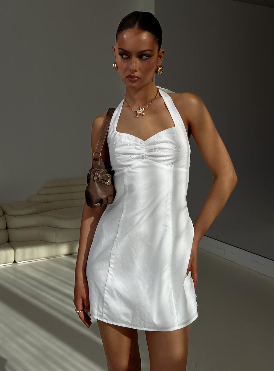 Journey On Halter Mini Dress White · photo 1