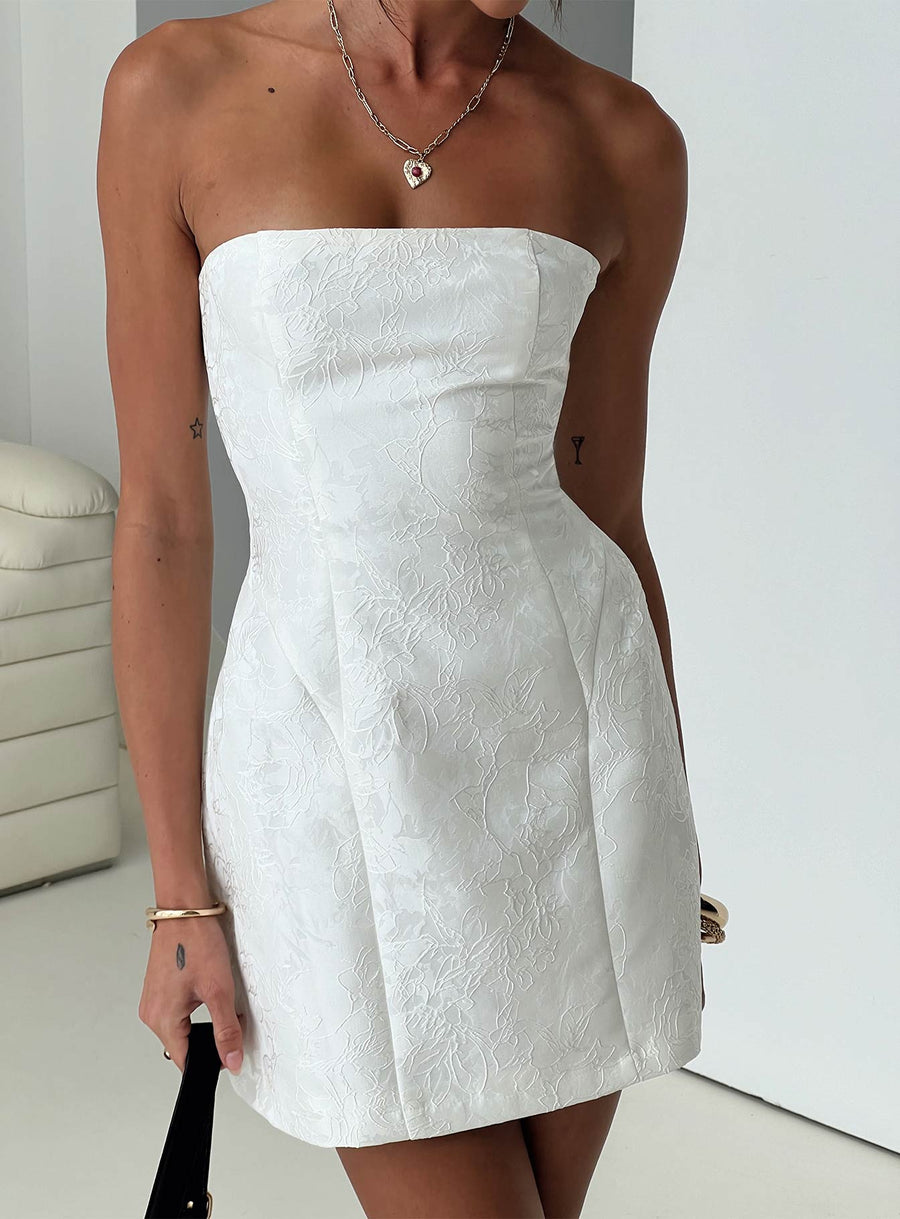 Heaven Sent Strapless Mini Dress White · photo 1