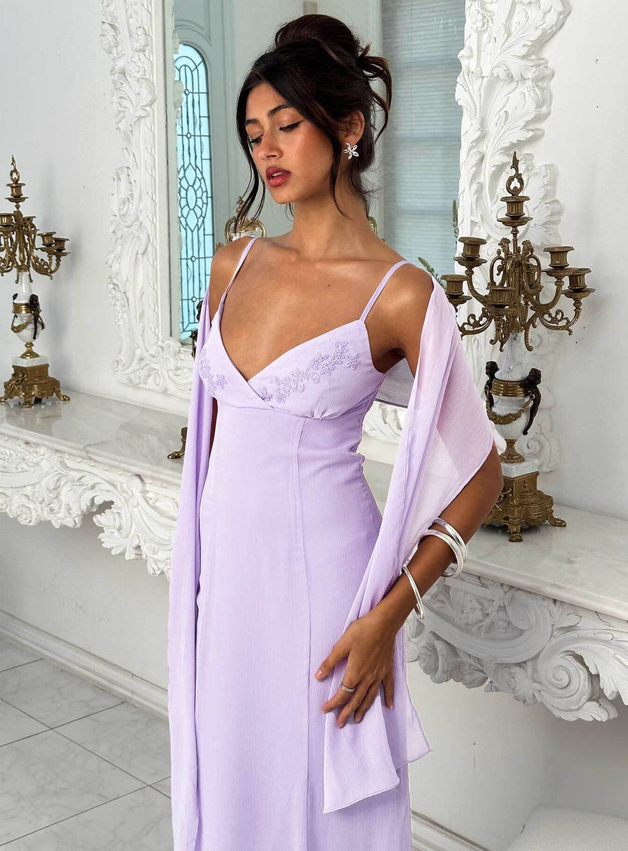 Jadira Scarf Maxi Dress Purple · photo 5