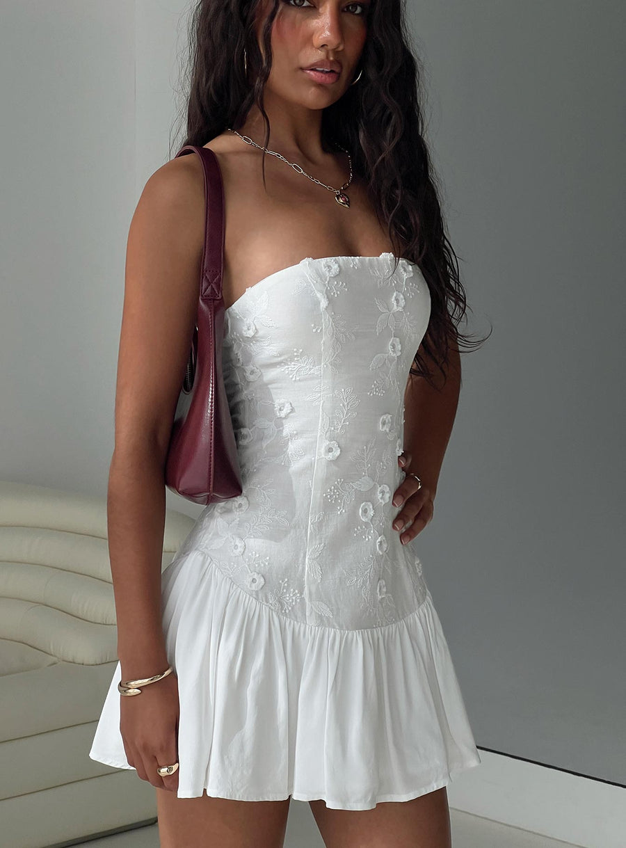 Envie Strapless Mini Dress White · photo 1