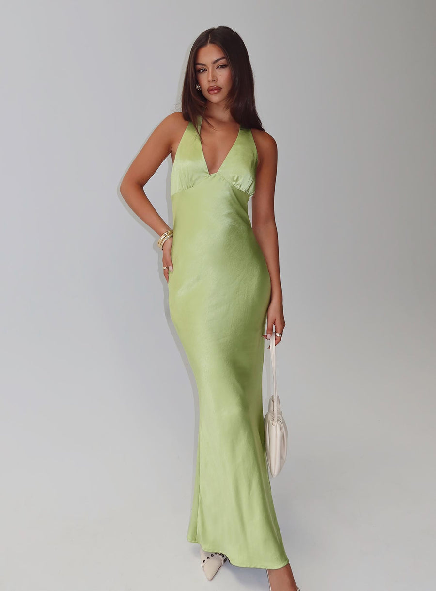 Gloriana Halter Maxi Dress Green · photo 1