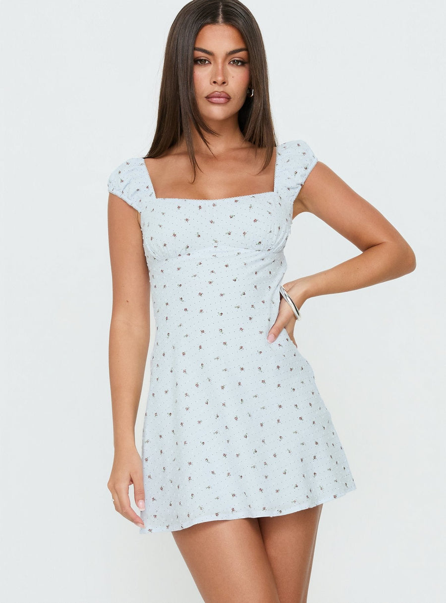 Fenrir Ruched Mini Dress Multi Floral · photo 1