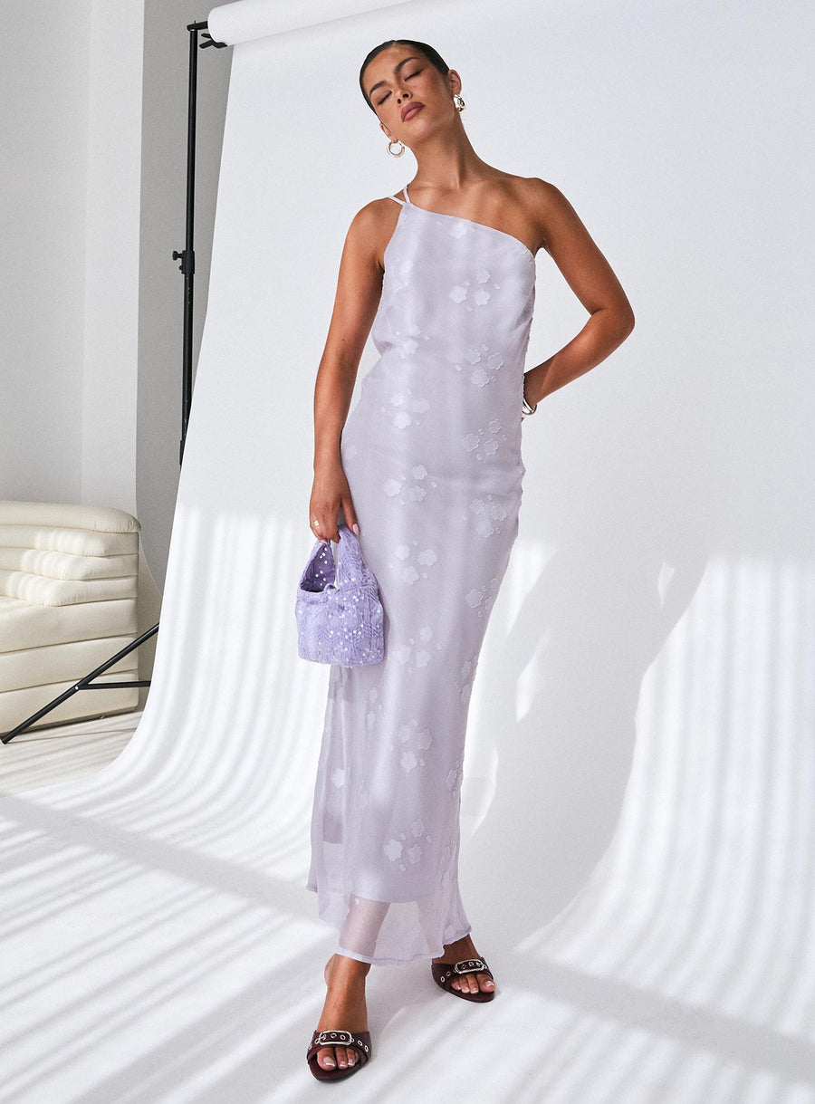 Jazmira One Shoulder Maxi Dress Lilac · photo 1