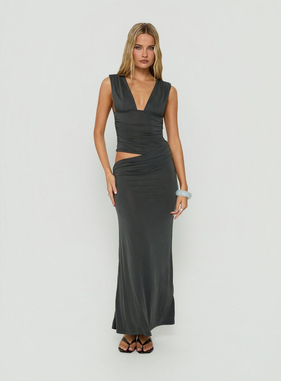 Evelen Thick Strap Maxi Dress Grey · photo 1