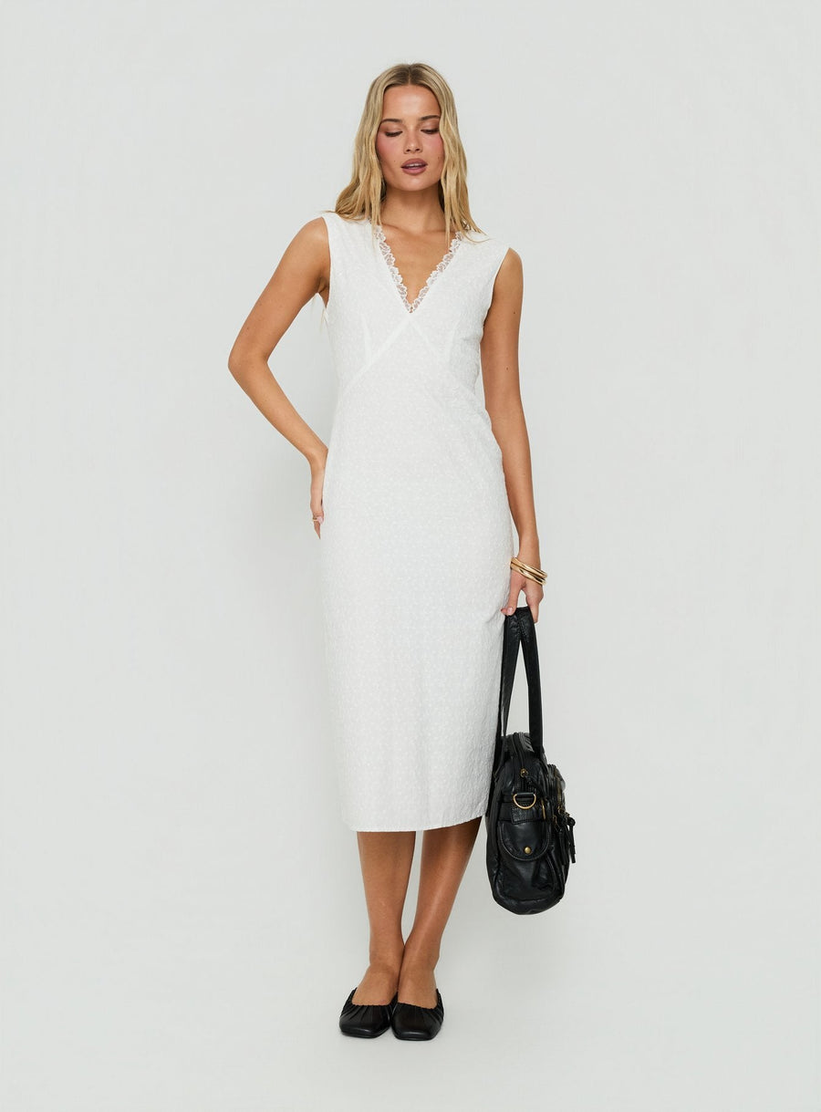 Eloisah Sleeveless Midi Dress White · photo 1
