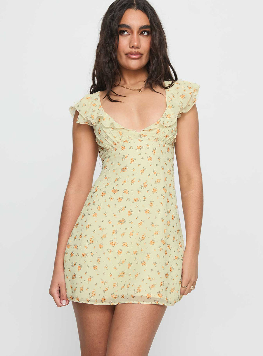 I Guess So Mini Dress Yellow Multi · photo 2