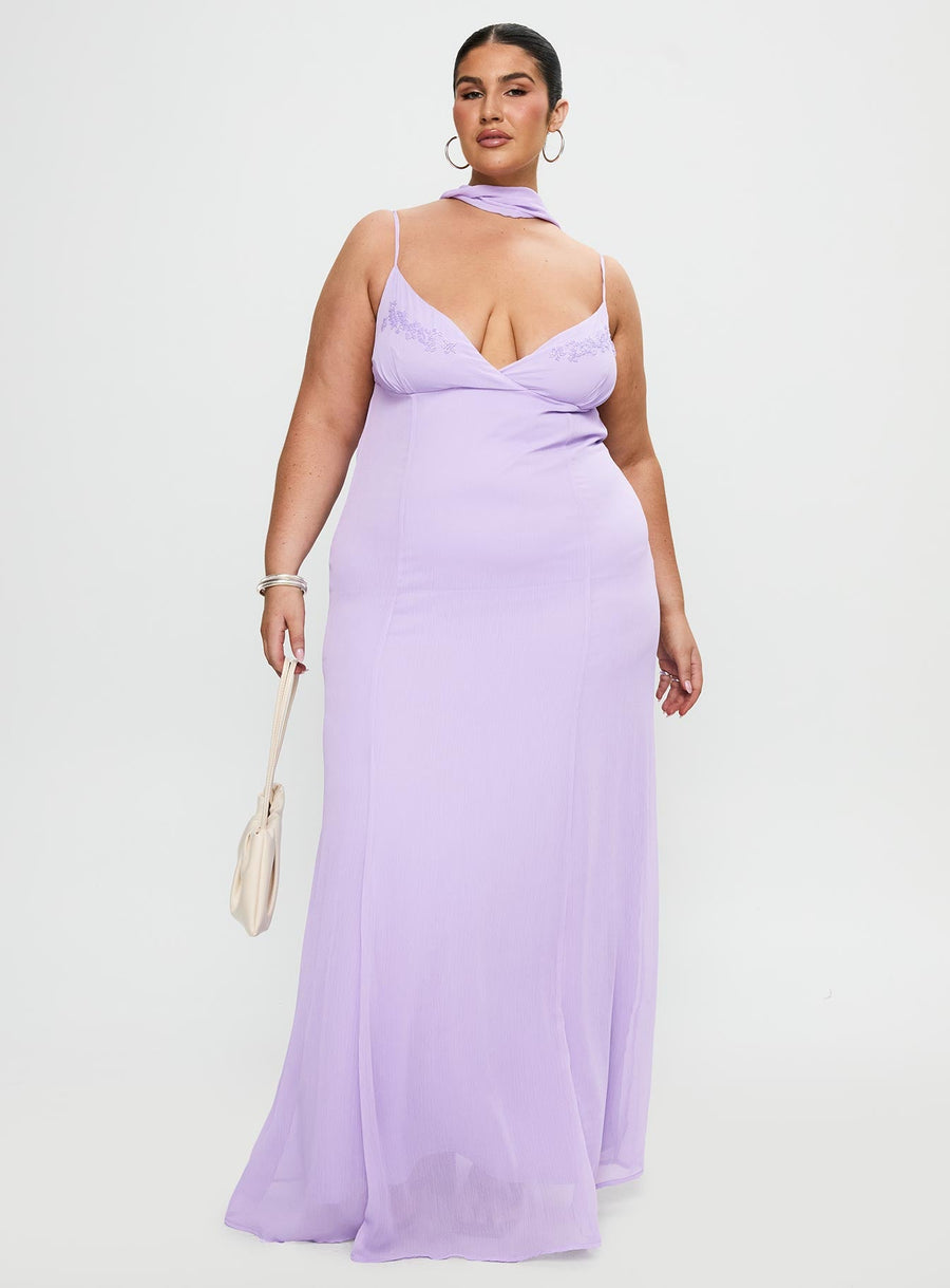 Jadira Scarf Maxi Dress Purple Curve · photo 2