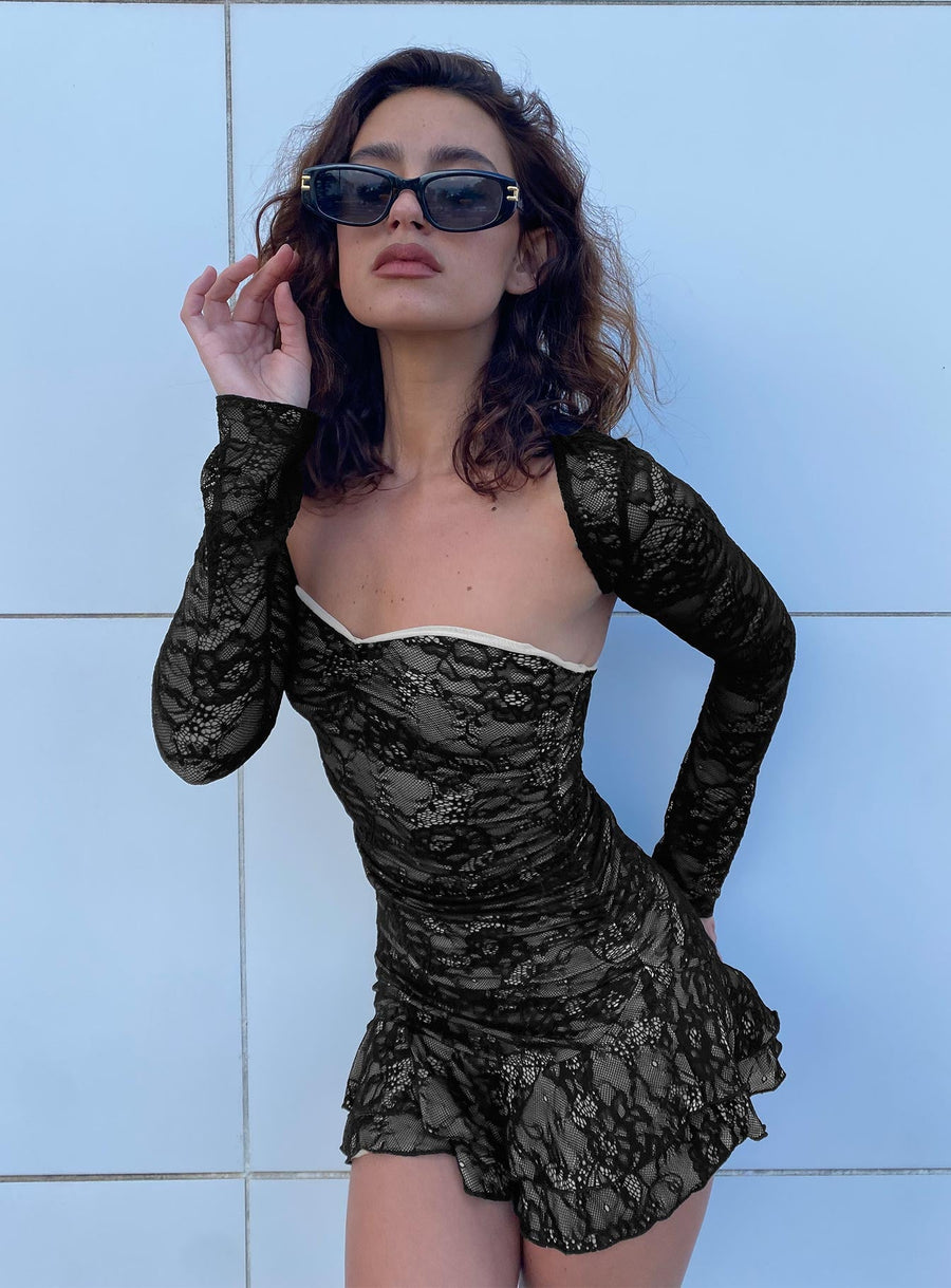Hendrie Lace Mini Dress Black · photo 1