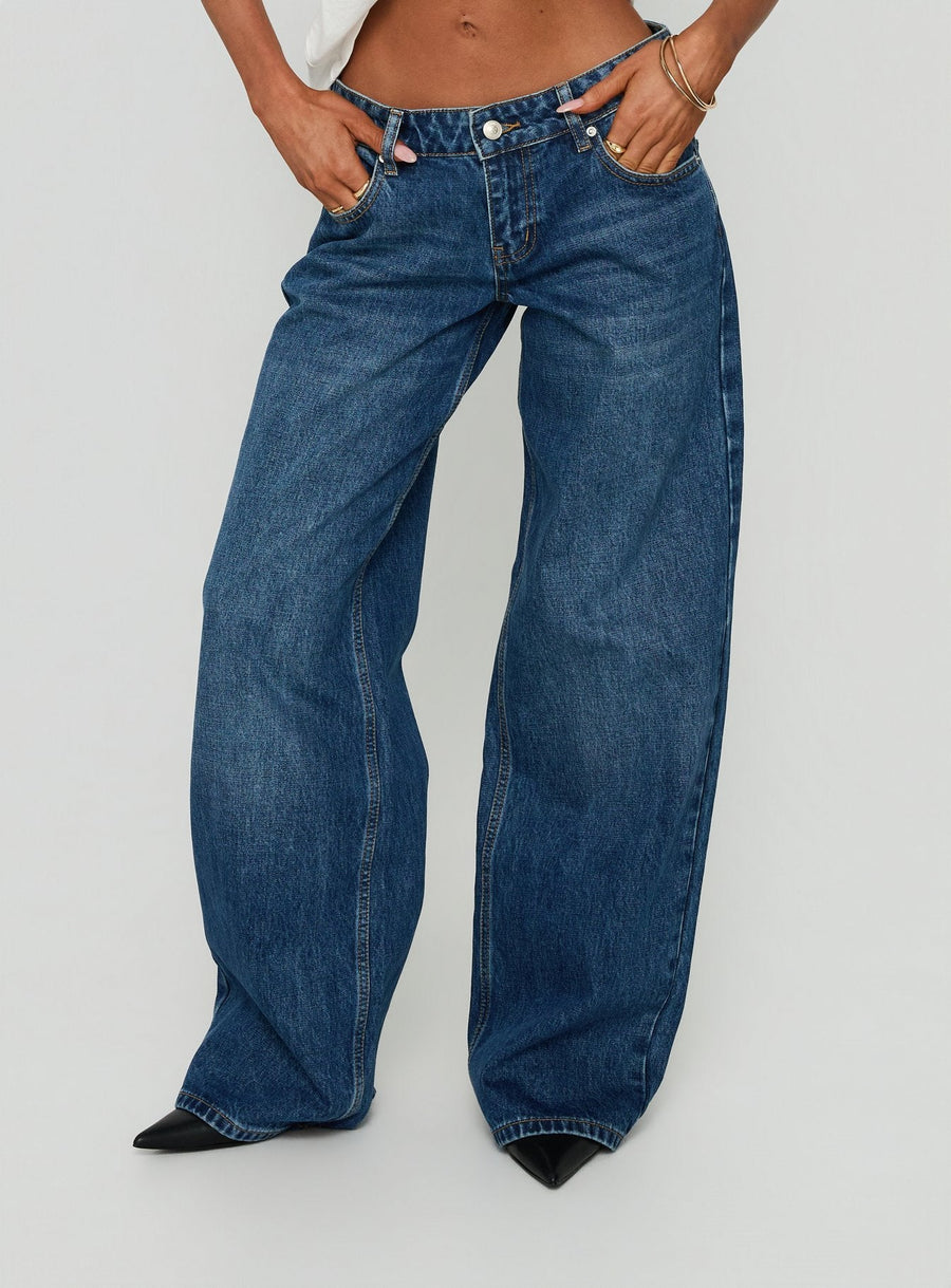 Ellanor Low Rise Straight Leg Jeans Vintage Dark Blue · photo 2