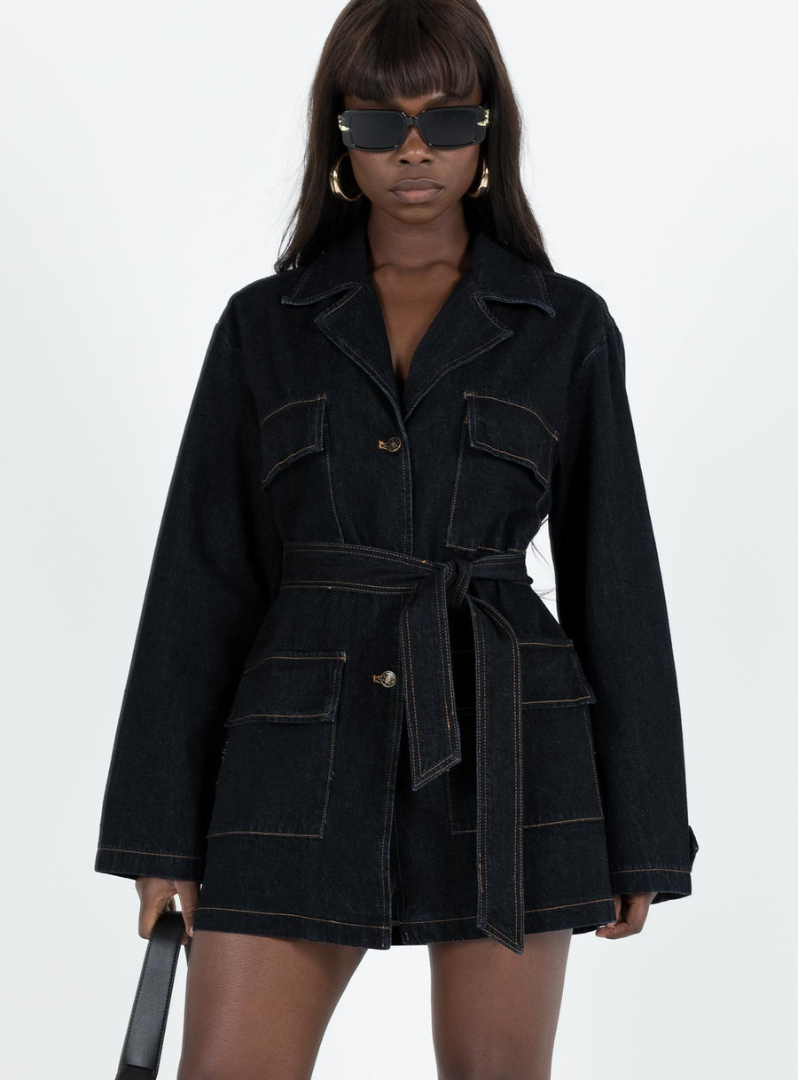Giselle Mini Dress Dark Denim · photo 4