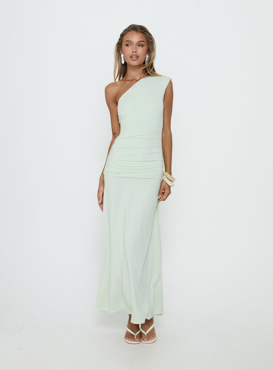 Gwenneth One Shoulder Maxi Dress Jelly Mint · photo 2