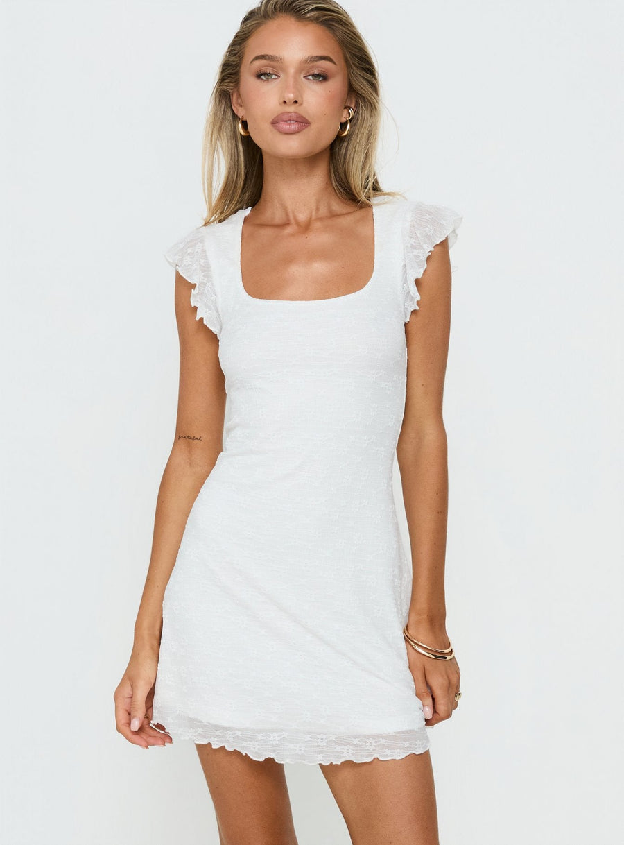 Auroraah Frill Mini Dress White · photo 2