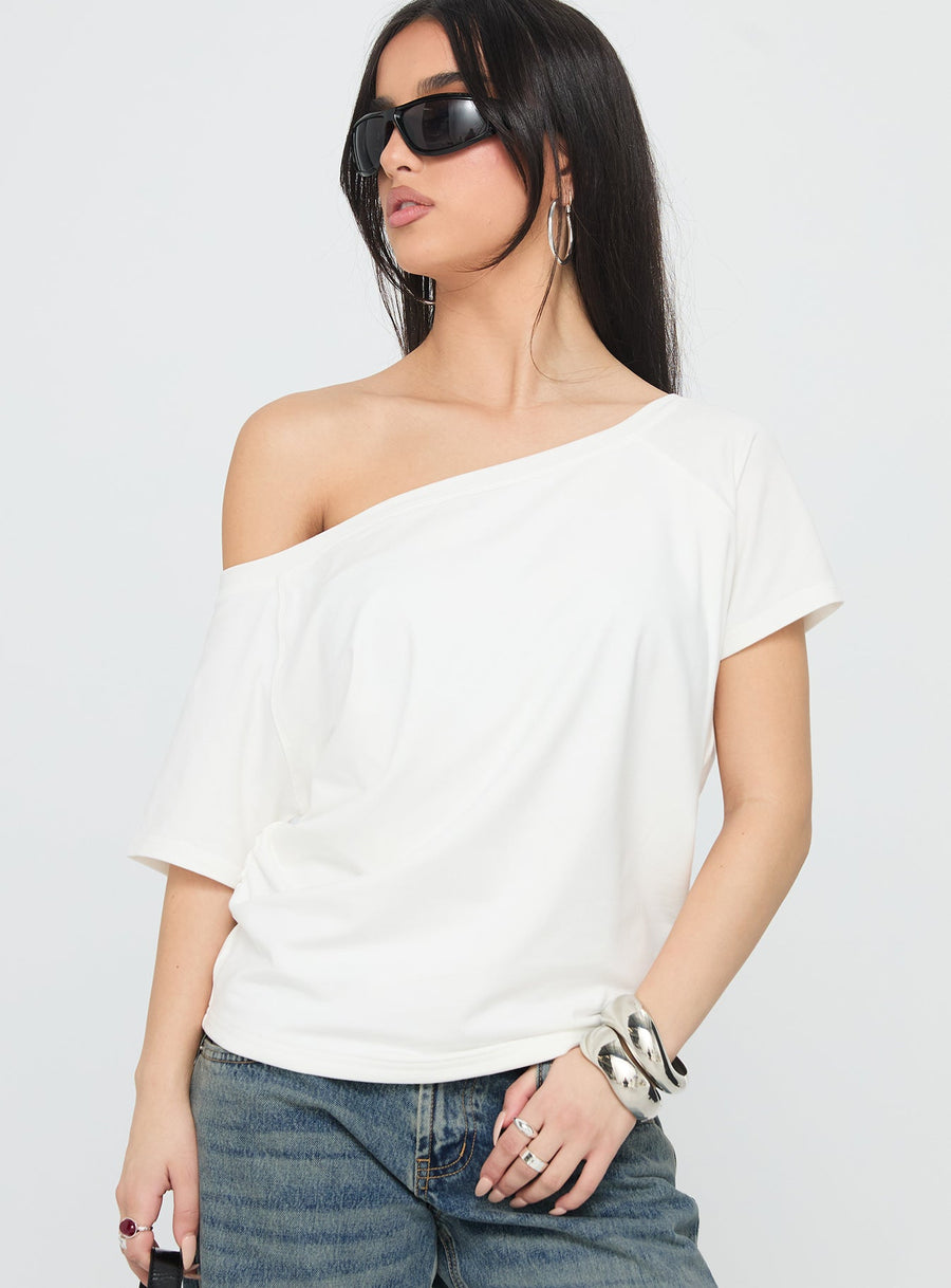 Icon Baby Off Shoulder Top White · photo 2