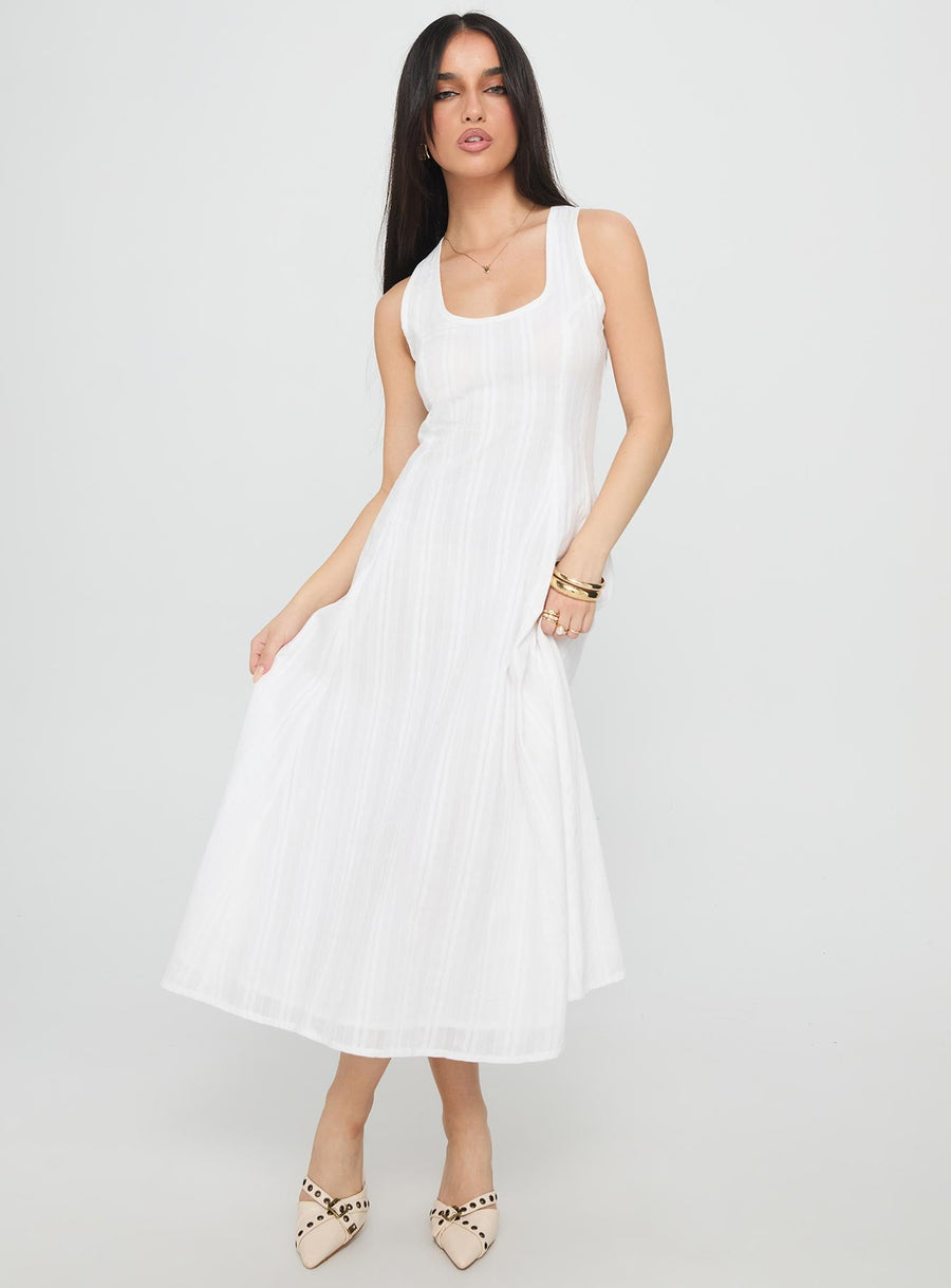 Forever Loved Panelled Midi Dress White · photo 2
