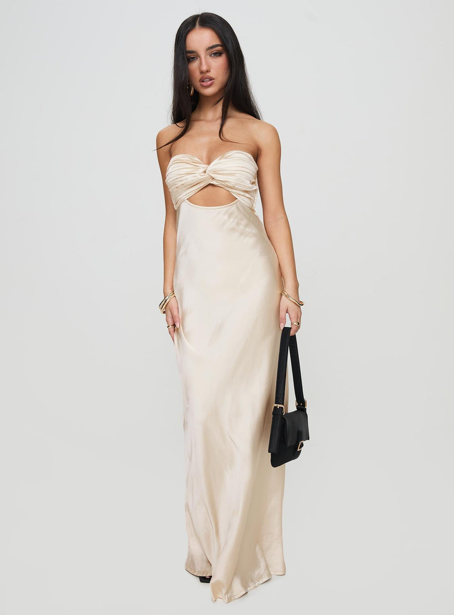 Faviola Strapless Maxi Dress Champagne · photo 2