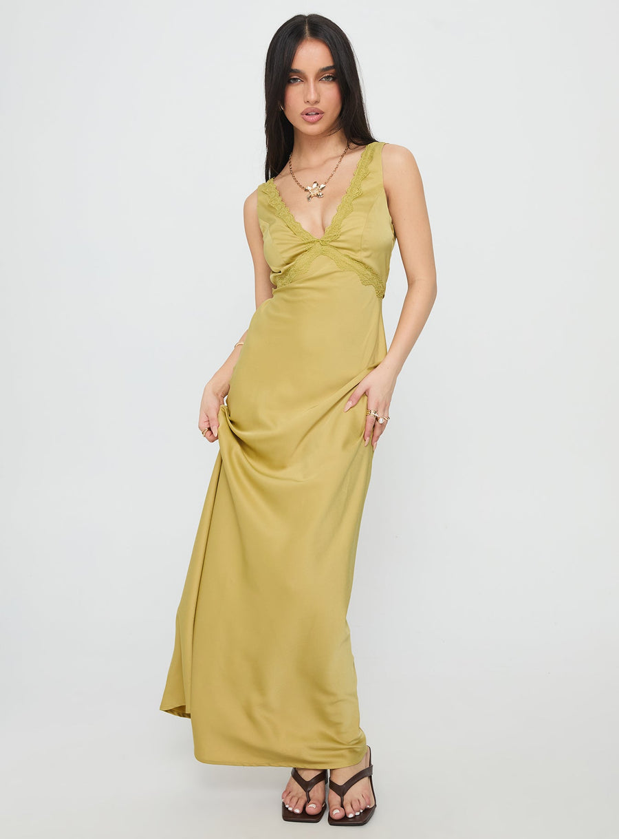 Galloway Maxi Dress Chartreuse · photo 1