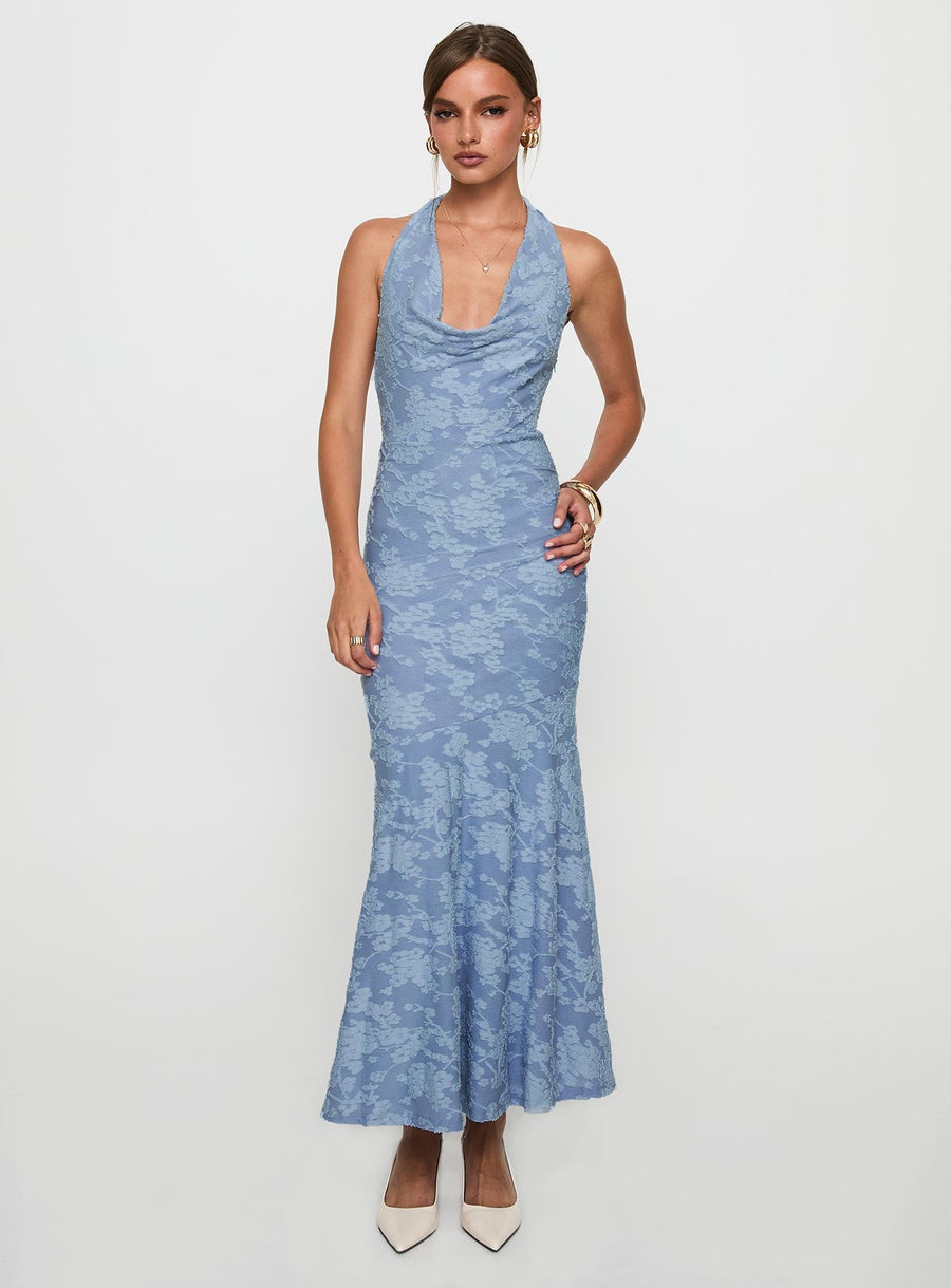 Aymie Halter Maxi Dress Blue · photo 1