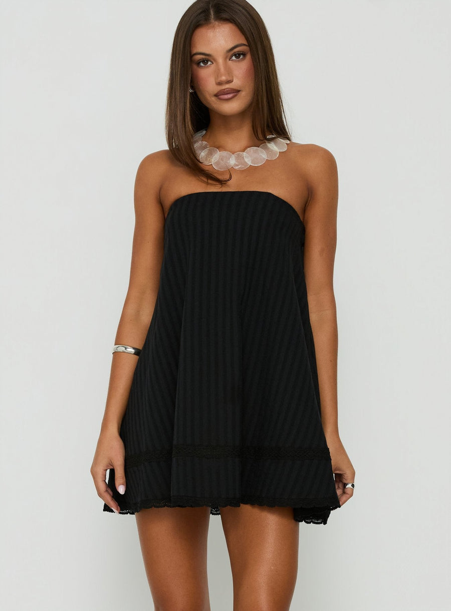 Gypsea Strapless Swing Mini Dress Black · photo 1