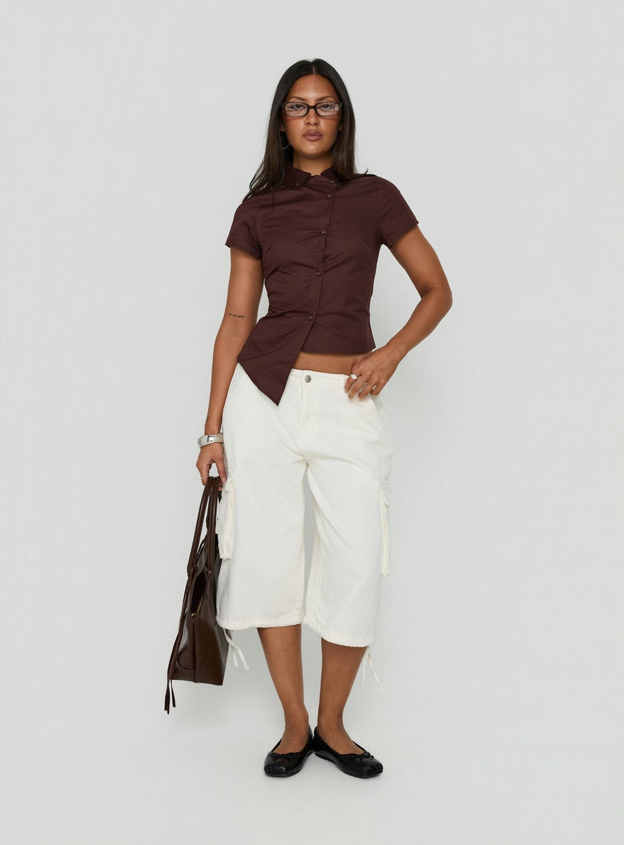 Hudsen Longline Cargo Shorts Cream · photo 3