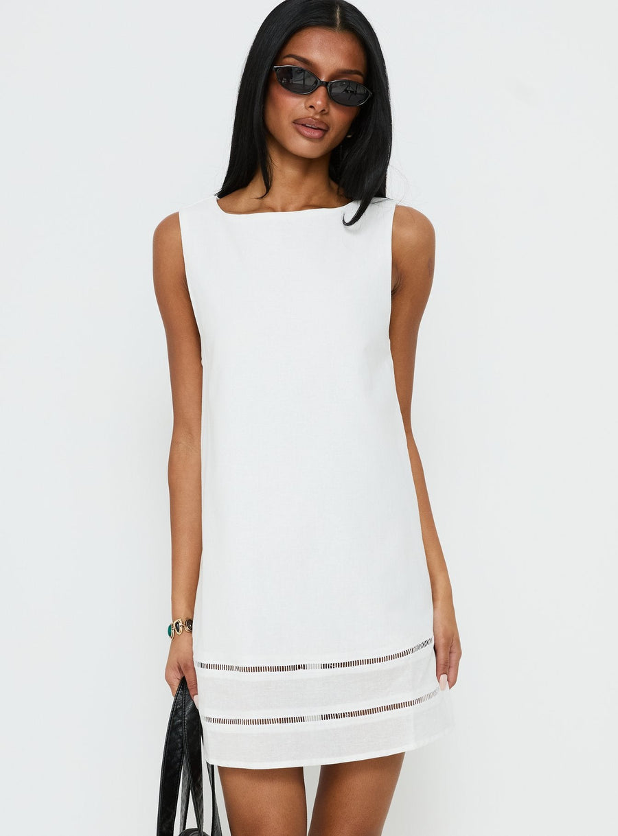 Haily Babydoll Mini Dress White · photo 2