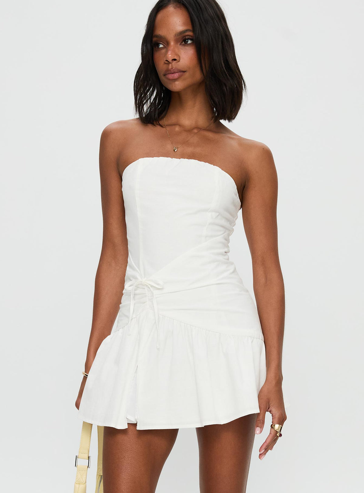 Archetype Strapless Mini Dress White