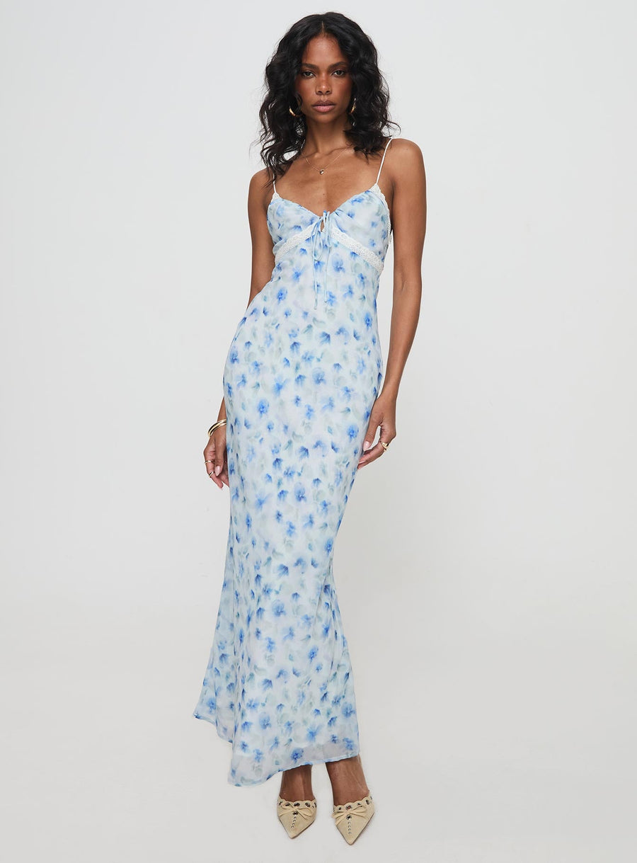 Emily Maxi Dress Blue Floral · photo 2