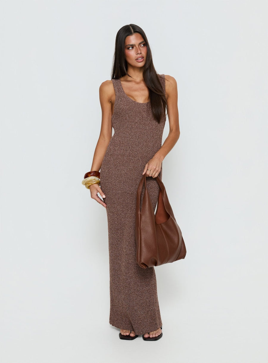 Imirisa Scoop Knit Maxi Dress Mocha · photo 1