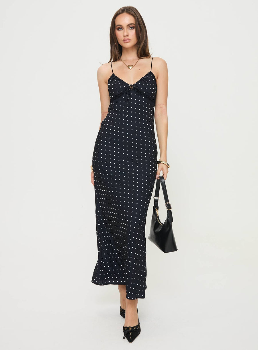 Emily Maxi Dress Black Polka Dot · photo 2