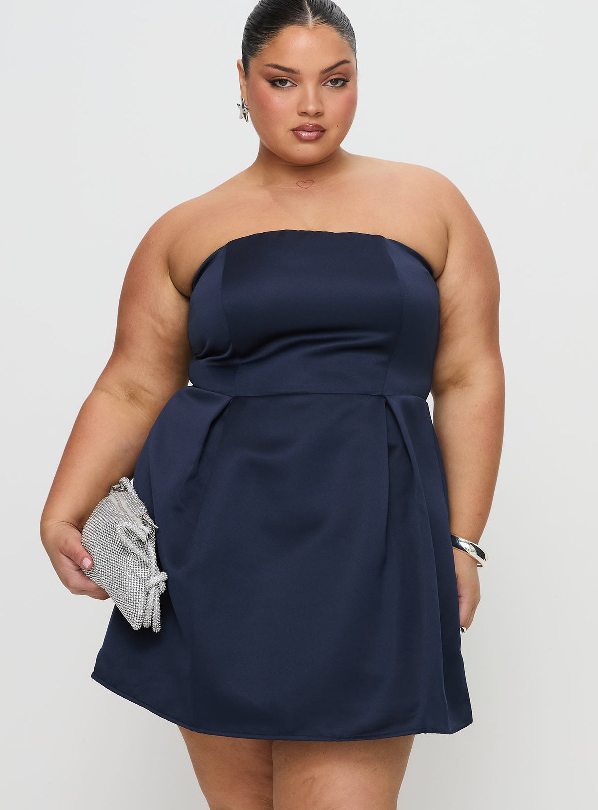 Spader Corset Mini Dress Navy Curve