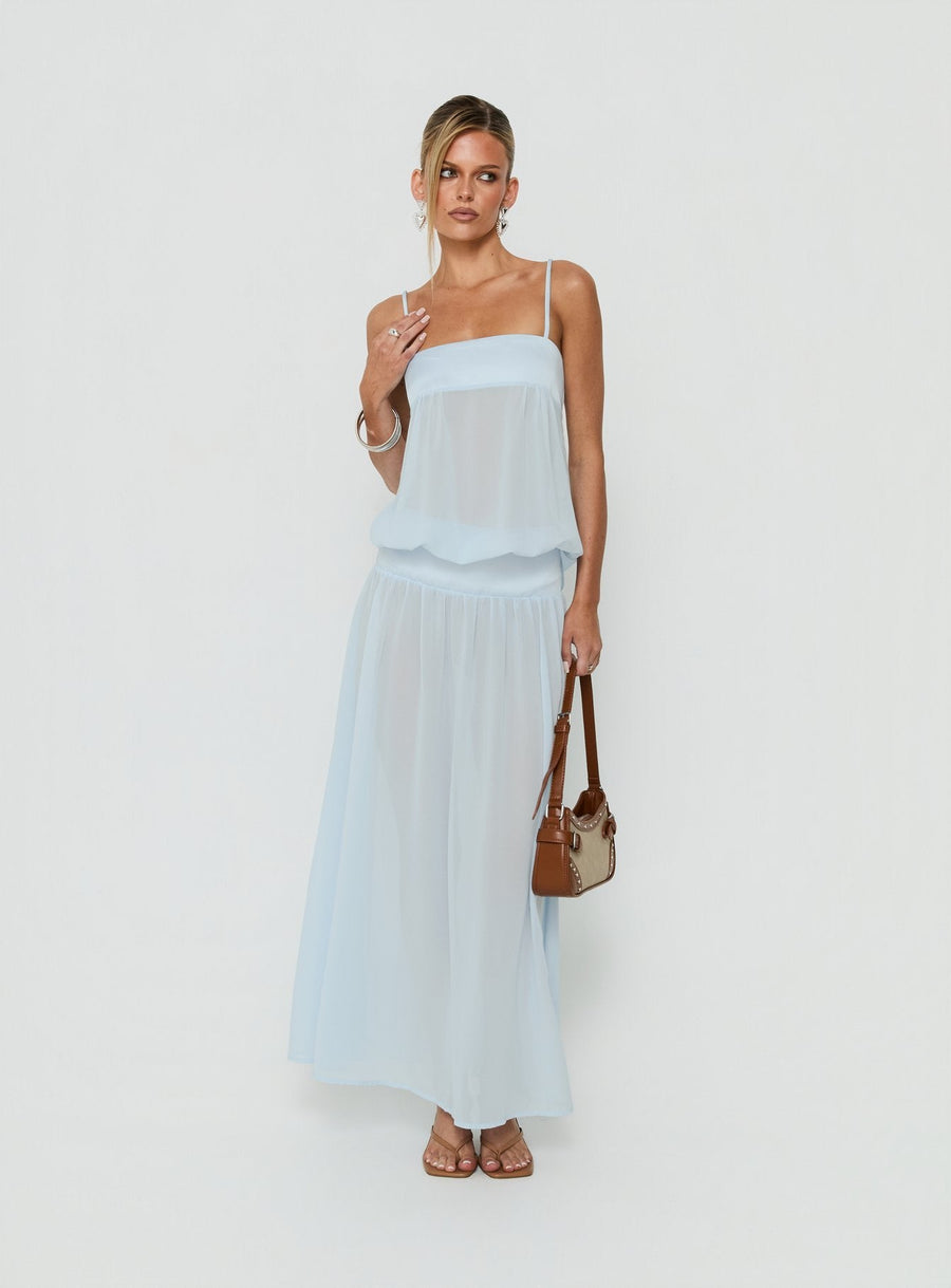 Gracia Blouson Maxi Dress Blue · photo 2