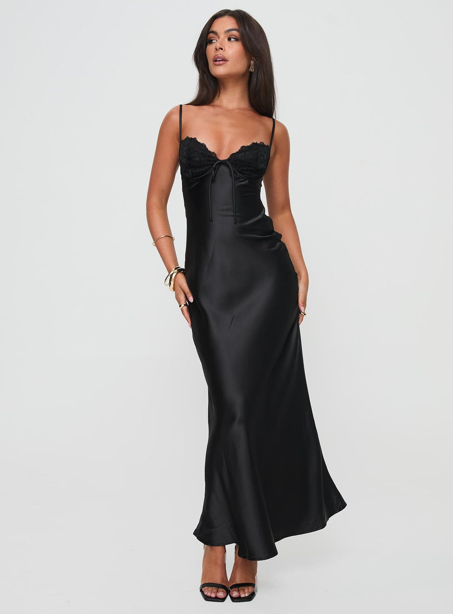 Fadyen Bias Cut Maxi Dress Black Tall · photo 2