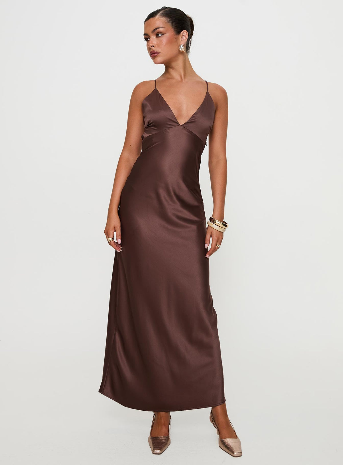 Angels Only Maxi Dress Chocolate