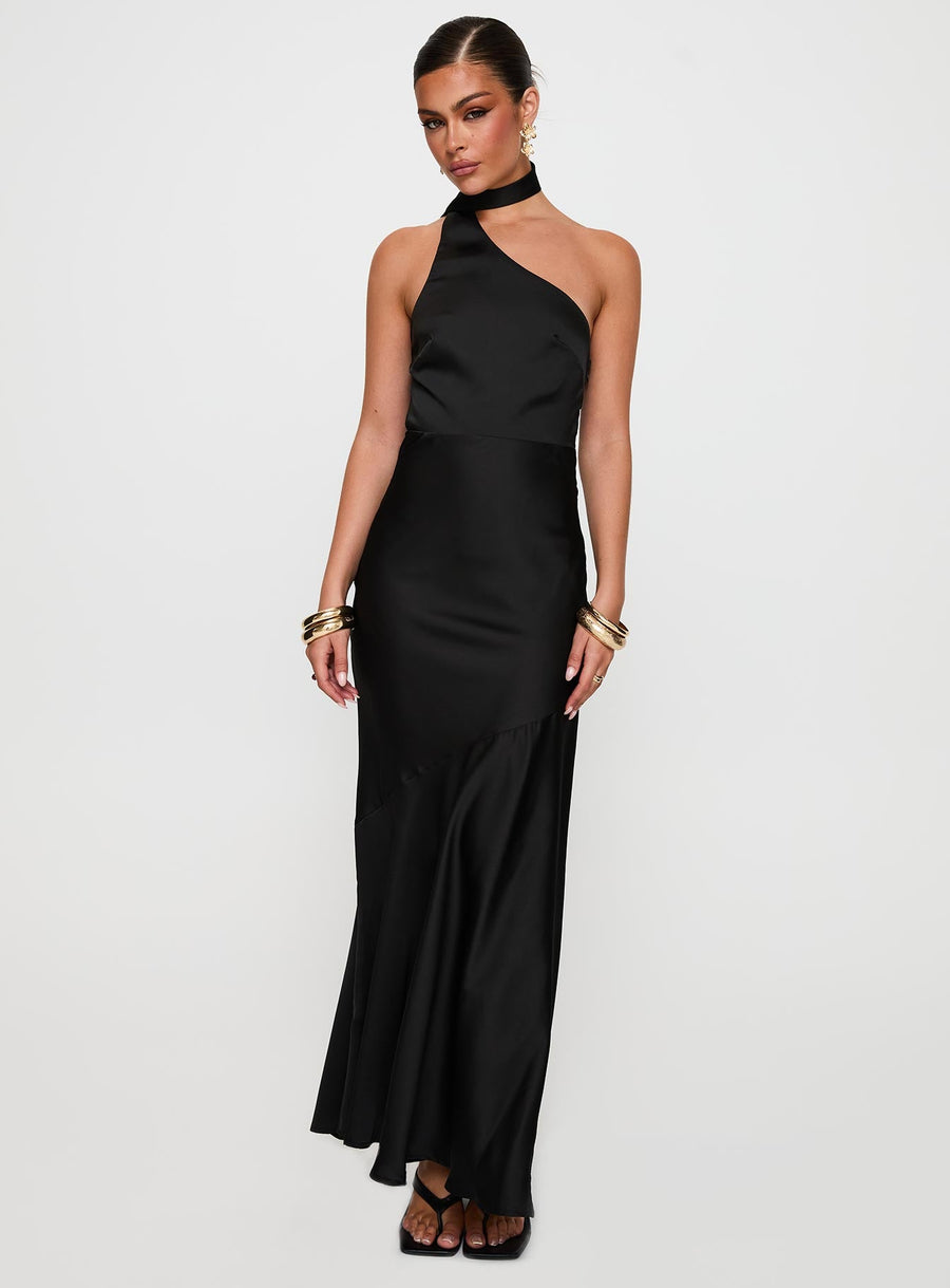 Elixaire Scarf Maxi Dress Black · photo 1