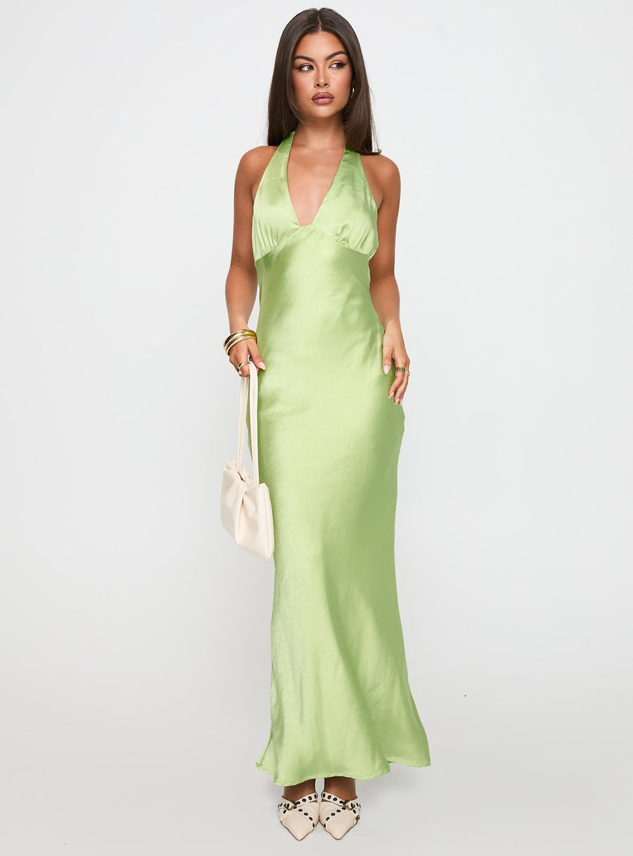 Gloriana Halter Maxi Dress Green · photo 2
