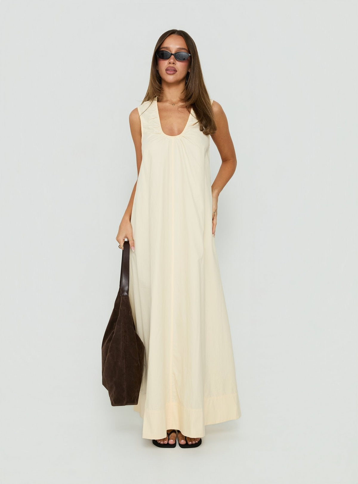 Eberta Ruched Maxi Dress Butter